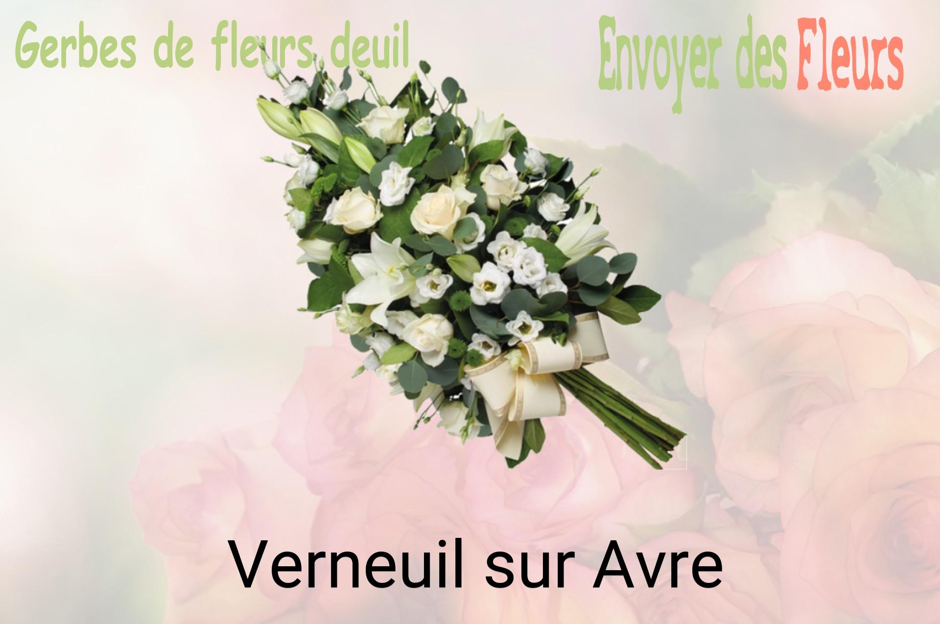 Gerbe de fleurs de deuil livrée à Verneuil-sur-Avre